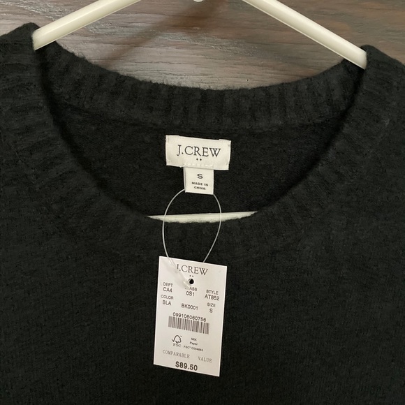 JCrew Factory Black Sweater Dress NWT - Picture 4 of 5